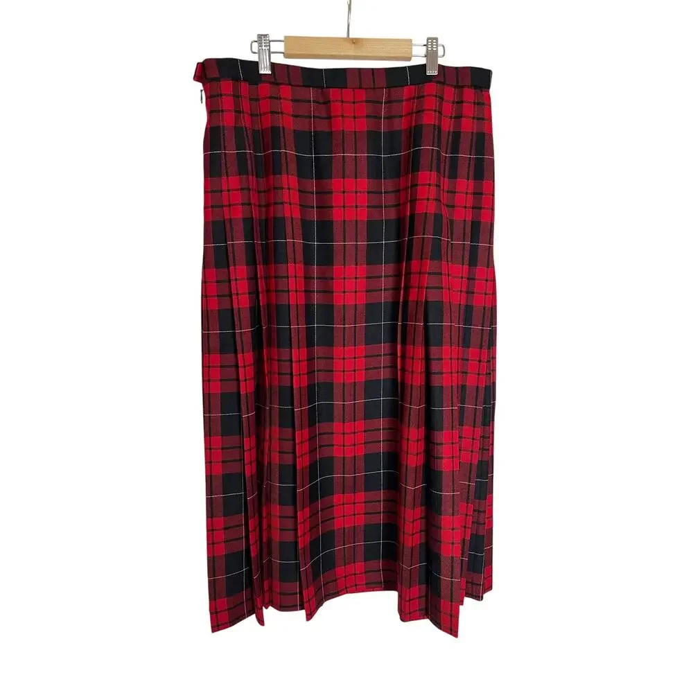 Pendleton | Vintage Women's Size 14 Red Plaid Wool Skirt